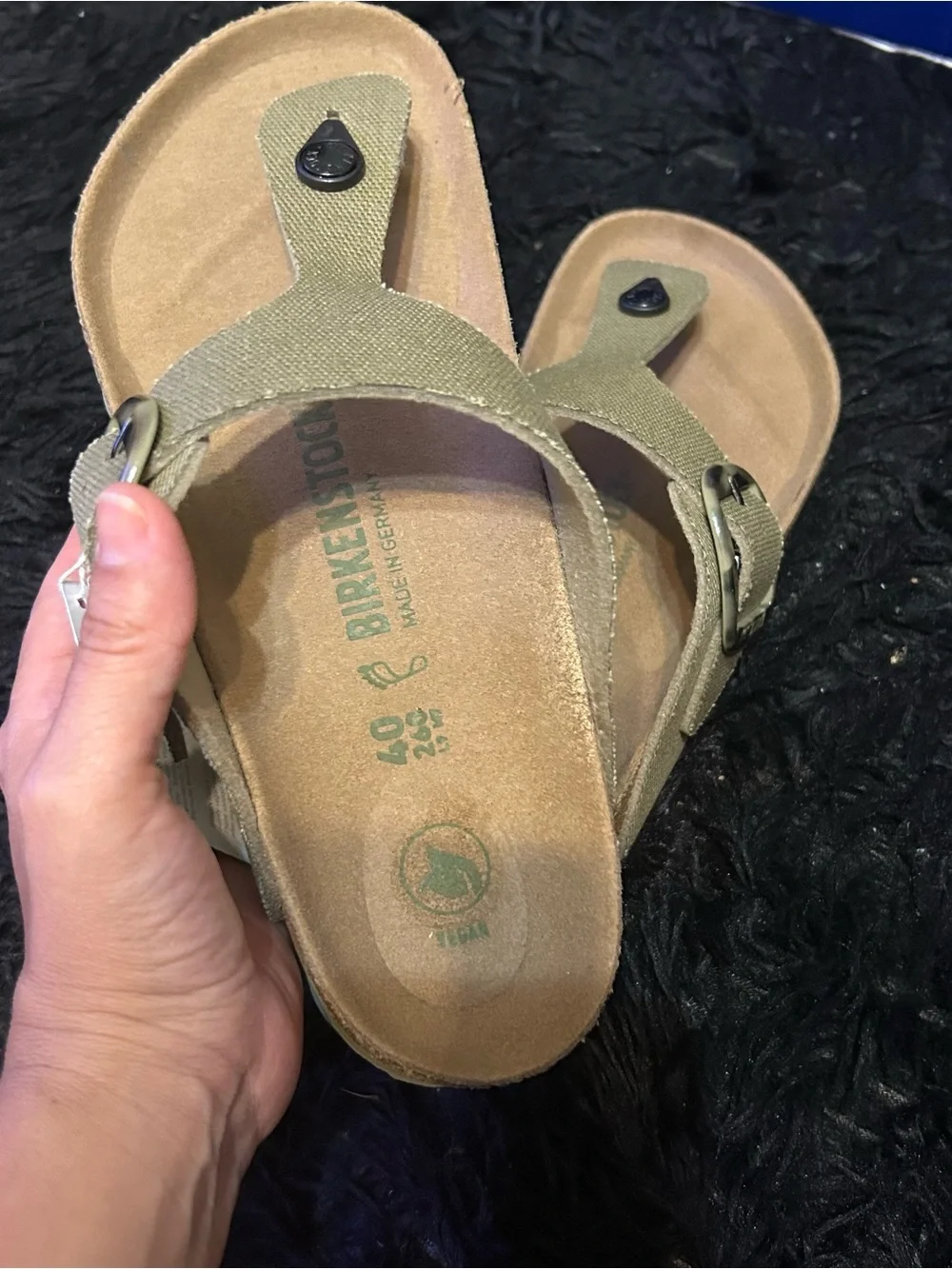 BIRKENSTOCK Gizeh green thong sandals shoes women’s eur 40 new